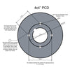8" Road Wheel on a 4" PCD - 4 ply (400x8") 4 ply high speed