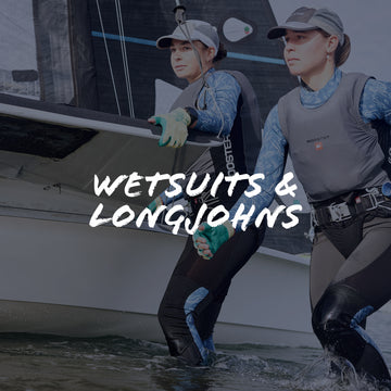 Cta image for wetsuits and longjohn overlay text English: Wetsuits & Longjohn Spanish: TRAJES DE NEOPRENO