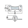 Harken 1558 Double Fastening Eye Strap.
