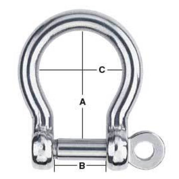 Harken 2110 6mm Forged Bow Shackle.