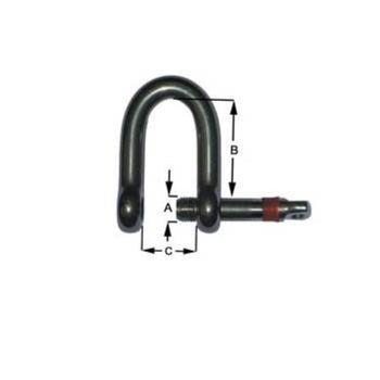 Forged 5mm shackle with shake proof and retained pin