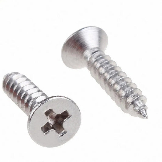 Self Tapping Screw Gauge 8 x 0.5" Pozi CSK Head - A4 Stainless Steel.
