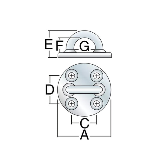 Harken 627 Small Round Padeye.