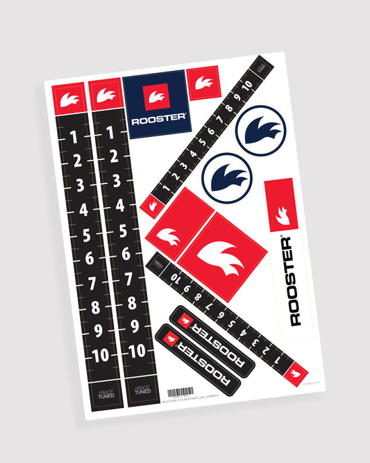 Rooster A4 Sticker Sheet.