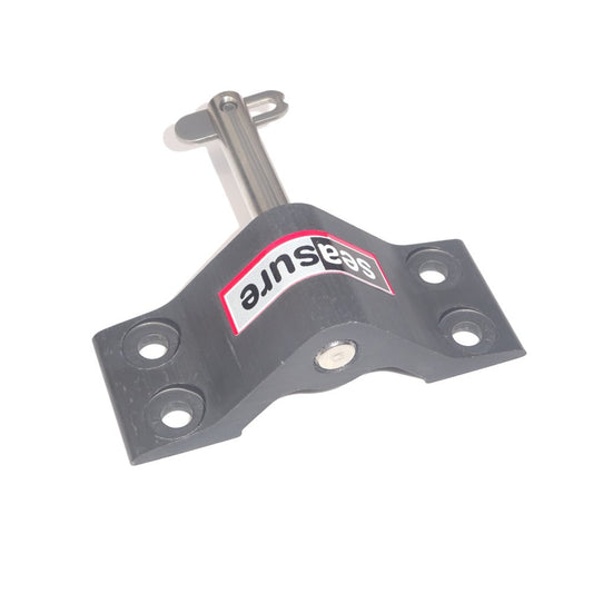 Seasure 18.14DL 5mm Bottom Transom Pintle - 4 Hole Mounting, Drop Nose Pin.