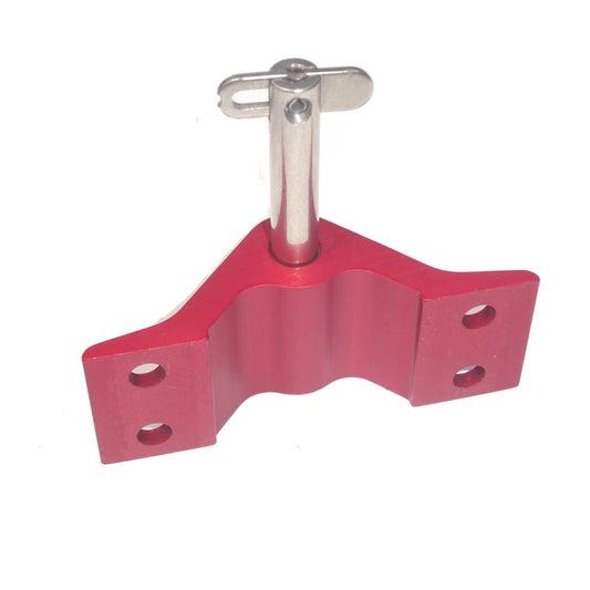 Seasure 18.14DLR 5mm Bottom Transom Release Pintle (RED) - 4 Hole Mounting, Drop Nose Pin.