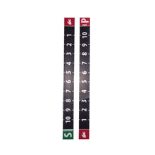 Load image into Gallery viewer, Calibration Sticker - Number Graduated Port/Starboard  (17.5cm x 2cm) - set of 2