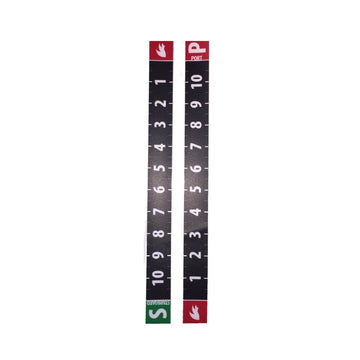 Calibration Sticker - Number Graduated Port/Starboard  (16.5cm x 2cm) - set of 2.