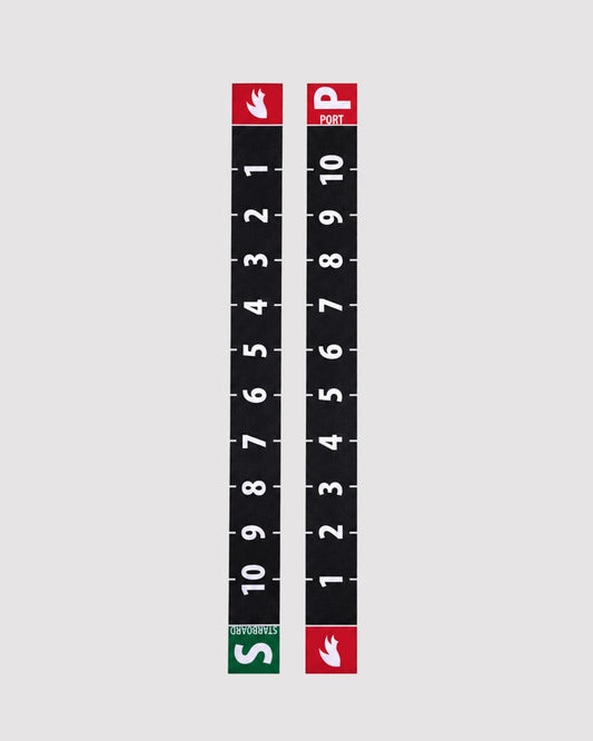 Calibration Sticker - Number Graduated Port/Starboard  (16.5cm x 2cm) - set of 2.