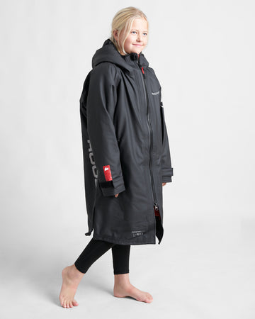 Outlet - JUNIOR Aquafleece Robe- BLACK/RED