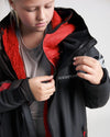 Outlet - JUNIOR Aquafleece Robe- BLACK/RED