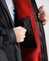 Outlet - JUNIOR Aquafleece Robe- BLACK/RED