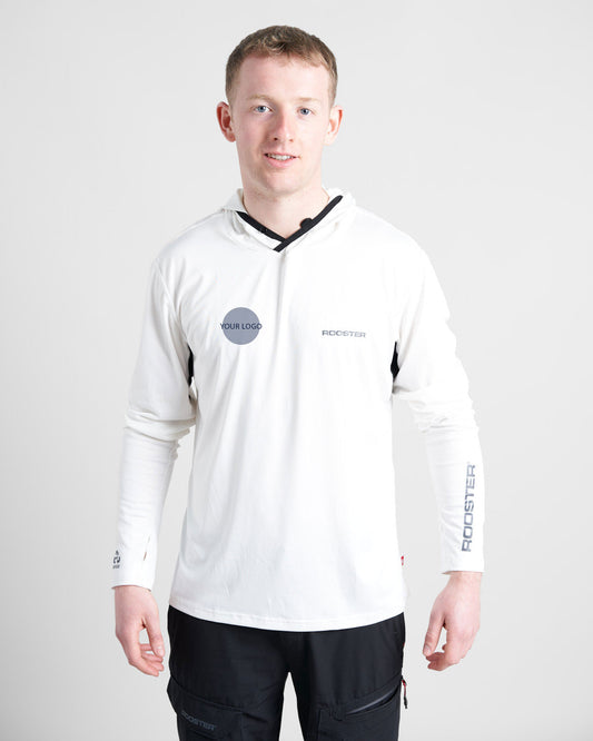 JUNIOR Hooded Quick Dry UVF 50+ Tech T-Shirt Long Sleeved - Custom printed